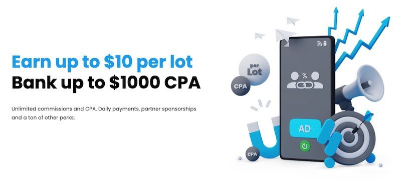 Earn Up to $10 Per Lot and $1,000 CPA with FinPros Partner Program